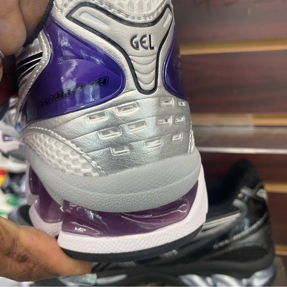 Asics Silver and Purple Athletic Sneakers - Picture 2 of 2